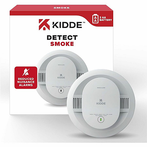 Kidde Smoke Alarm 85 dB - Visual, Audible - Surface Mount, Wall Mountable, Ceiling Mountable - Red, Green, Amber - White (21031447)