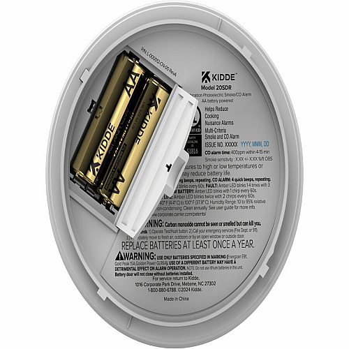 Kidde Smoke Alarm 85 dB - Visual, Audible - Surface Mount, Wall Mountable, Ceiling Mountable - Red, Green, Amber - White (21031447)