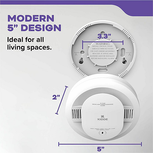 Kidde Combo Carbon Monoxide/Smoke Alarm 85 dB - Audible, Visual - Surface Mount, Wall Mountable, Ceiling Mountable - Red, Green, Amber - White (21031502)