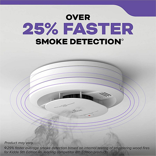 Kidde Combo Carbon Monoxide/Smoke Alarm 85 dB - Audible, Visual - Surface Mount, Wall Mountable, Ceiling Mountable - Red, Green, Amber - White (21031502)