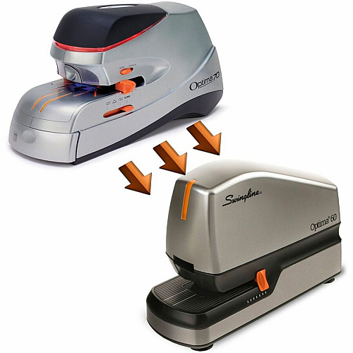 Swingline Optima 60 Electric Stapler Staples Upto 60 Sheet - Silver - 1 Each (48210A)