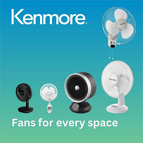 ESM Bladeless Tower Fan 3 Speed - Oscillating, Bladeless, Compact, Timer, Energy Efficient - Black (KM60014BK)
