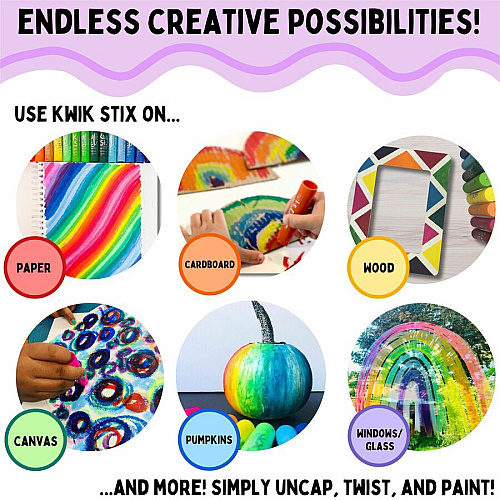 Kwik Stix Kwik Stix Tempera Paint/Paper Set Stick - Assorted Skin Tone - Washable - 72/Set - 1 Each (674)