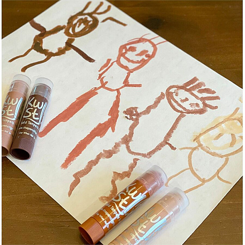 Kwik Stix Kwik Stix Tempera Paint/Paper Set Stick - Assorted Skin Tone - Washable - 72/Set - 1 Each (674)