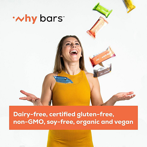 Why Bars Superfood Protein Snack Bars Gluten-free, Dairy-free, Soy-free, Non-GMO, Individually Wrapped - Cherry Chia - 2.04 oz - 12 / Pack (WB4)