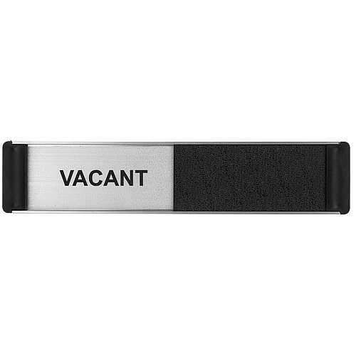 Seco Door Signs Print/Message "Vacant" , "Engaged" - 10" Width x 2" Height - Door-mountable - Self-adhesive - Display, Meeting, Room - Aluminum, Polyvinyl Chloride (PVC) - Multicolor - 1 Each (OF142)