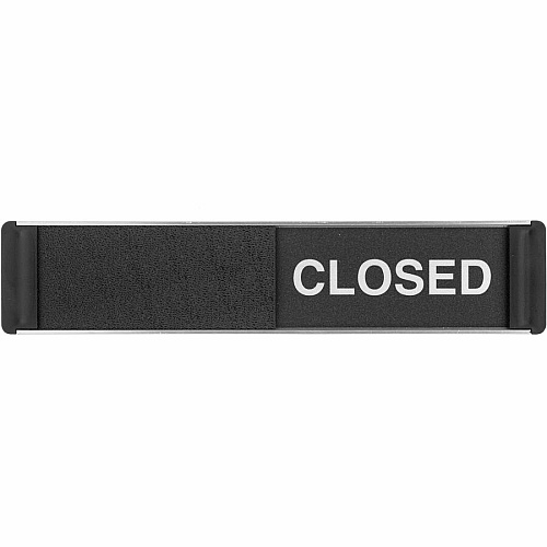 Seco Door Signs Print/Message "Open/Closed" - 10" Width x 2" Height - Door-mountable - Self-adhesive - Display, Meeting, Room - Aluminum, Polyvinyl Chloride (PVC) - Multicolor - 1 Each (OF140)