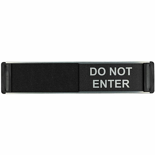 Seco Door Signs Print/Message "Enter/Do Not Enter" - 10" Width x 2" Height - Door-mountable - Self-adhesive - Display, Meeting, Room - Aluminum, Polyvinyl Chloride (PVC) - Multicolor - 1 Each (BA112)