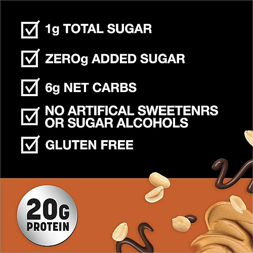 KIND Protein MAX Snack Bars High-fiber, Gluten-free, Individually Wrapped - Chocolate, Peanut Butter - 1 - 12 / Box (43470)