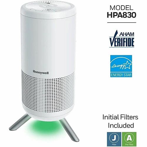 Honeywell Designer Series HEPA Air Purifier True HEPA - 190 Sq. ft. - Black (HPA830W)