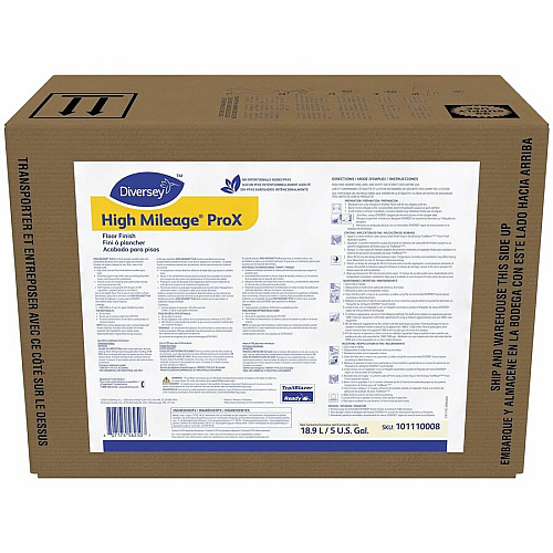 Diversey High Mileage ProX For Hard Floor, Polished Surface, Glazed Surface, Ceramic Tile Floor - Ready-To-Use - Liquid - 640 fl oz (20 quart) - 8.2 pH - Solvent Scent - Low Odor, Non-yellowing, Durable, Slip Resistant - White, Clear - 1 Each (101110008)