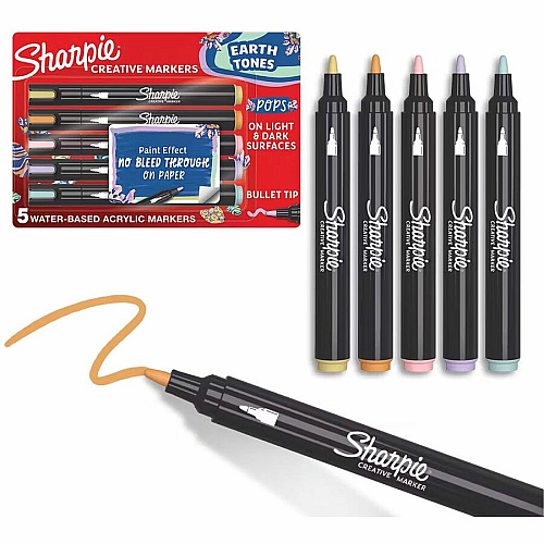 Sanford Creative Markers Assorted Ink - Acrylic Based, Water Based - 5 / Pack (2213328)