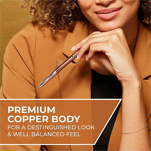 Sharpie S-Gel Pens 0.7 mm Medium Pen Point - Refillable - Black Ink - Copper Plated Brass Metal Alloy Barrel - 1 / Pack (2214552)