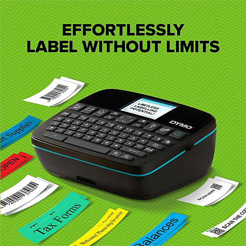 Dymo LabelManager Executive 640 CB Kits Thermal Transfer - 0.79 in/s Mono - Tape - 0.24" , 0.35" , 0.47" , 0.75" , 0.94" - 1" Screen - Battery - Lithium Ion (Li-Ion) - Battery Included - Black - Handheld - Handheld, PC, Mac - Ergonomic Design -  (2197370)