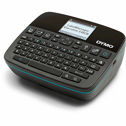 Dymo LabelManager Executive 640 CB Kits Thermal Transfer - 0.79 in/s Mono - Tape - 0.24" , 0.35" , 0.47" , 0.75" , 0.94" - 1" Screen - Battery - Lithium Ion (Li-Ion) - Battery Included - Black - Handheld - Handheld, PC, Mac - Ergonomic Design -  (2197370)