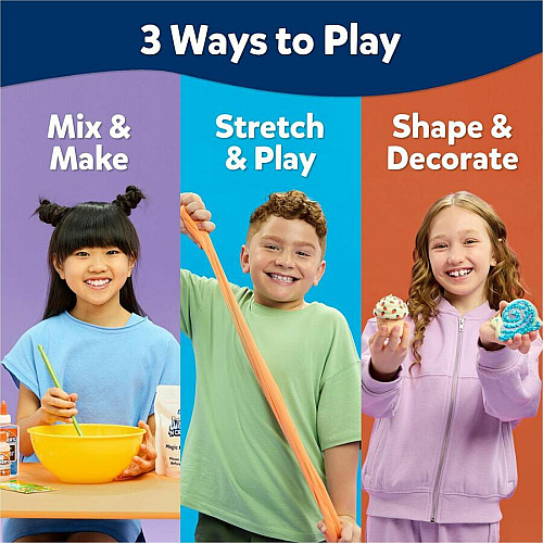 Elmer's Stretch 'N Create Dough Kit Decoration, Shaping, Art, Craft, Key Chain, Ornaments - 18 Piece(s) - Assorted - 1 Box (2208543)