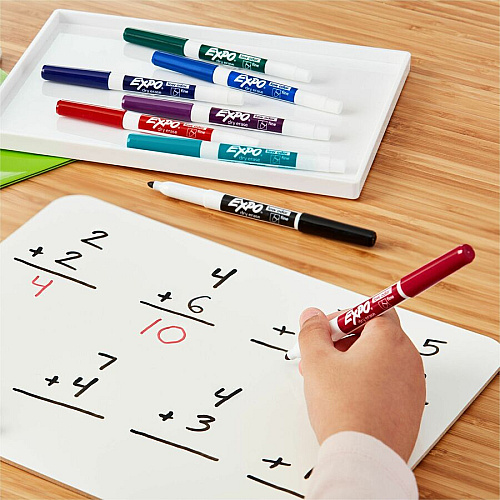Expo Low-Odor Dry Erase Markers Fine Marker Point - Erasable - Assorted Ink/ - 16 / Pack (2138471A)