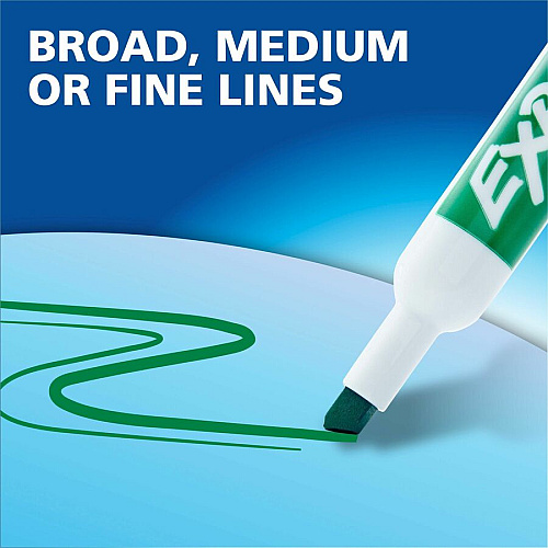 Expo 2-in-1 Dry Erase Markers Chisel Marker Point - Erasable - Assorted Ink/ - 8 / Pack (1944658A)