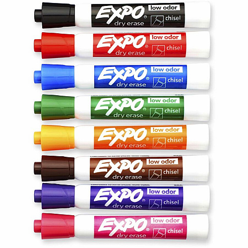 Expo Dry Erase Markers Chisel Marker Point - Erasable - Assorted Ink - Dry - 8 / Pack (80678A)