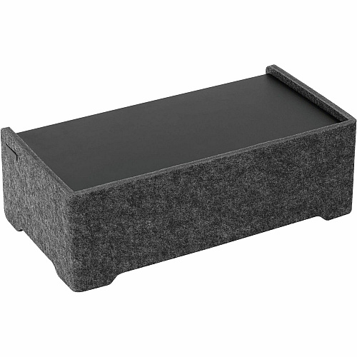 DURABLE Effect Monitor Stand 22.05 lb Load Capacity - 6.38" Height x 19.53" Width x 10.24" Depth - Desk, Table - Metal, Polyethylene Terephthalate (PET) Felt - Charcoal - For Monitor, Notebook - Ergonomic, Storage Space, Cable Management (508158)