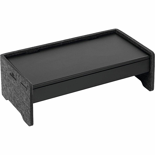 DURABLE Effect Monitor Stand 22.05 lb Load Capacity - 6.38" Height x 19.53" Width x 10.24" Depth - Desk, Table - Metal, Polyethylene Terephthalate (PET) Felt - Charcoal - For Monitor, Notebook - Ergonomic, Storage Space, Cable Management (508158)