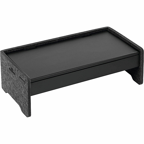 DURABLE Effect Monitor Stand 22.05 lb Load Capacity - 6.38" Height x 19.53" Width x 10.24" Depth - Desk, Table - Metal, Polyethylene Terephthalate (PET) Felt - Charcoal - For Monitor, Notebook - Ergonomic, Storage Space, Cable Management (508158)