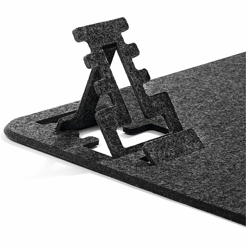DURABLE Durable Effect Desk Mat Home Office - 13" Length x 27.50" Width x 0.150" Depth - Rectangular - Polyethylene Terephthalate (PET), Felt - Charcoal - 1 Each (708158)