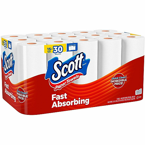 Scott Choose-A-Sheet Paper Towels White - Fiber Paper - 15 / Pack (56674)