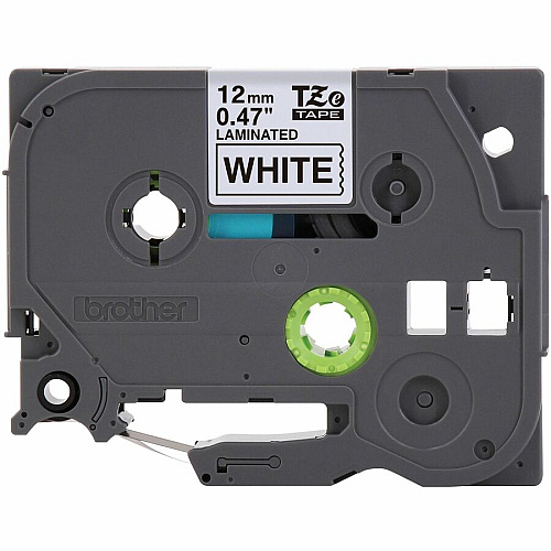 Brother P-touch TZe Laminated Label Tape x 15/32" Width - Tape - White - Polyethylene Terephthalate (PET) - Water Resistant - Laminated - Easy to Read, Temperature Resistant, Customizable, Long Lasting, Peeling Resistant, Fade Resistant - 26.20 (TZES231G)