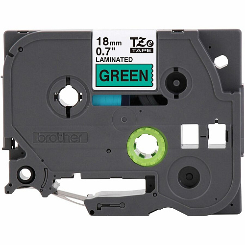 Brother P-touch Label Tape x 45/64" Width - Tape - Green - Water Resistant - Laminated - 26.20 ft Roll Length - 1 Each (TZE741G)