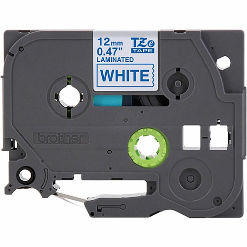 Brother Label Tape x 15/32" Width x 26 1/5 ft Length - Tape - White - Polyester - Water Resistant - Laminated - 1 Each (TZE233G)