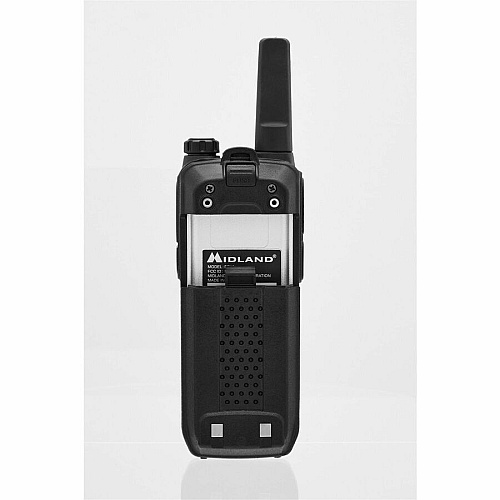 Midland Radio BR10 License-Free Business Radio Built-in Flashlight - Drop Resistant - Lithium Ion (Li-Ion) - Black, Gray - 2 / Each (BR10X2)