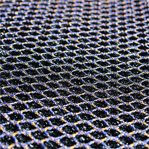 Doortex Meshmat Entrance Mat Entrance, Indoor, Home, Business, Office, Floor - 47" Length x 31" Width x 0.800" Thickness - Rectangular - Mesh - Vinyl - Metallic Blue, Orange - TAA Compliant (NREMFLYV0019)