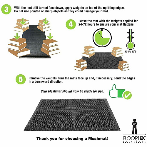 Doortex Meshmat Entrance Mat Entrance, Indoor, Home, Business, Office, Floor - 32" Length x 20" Width x 0.800" Thickness - Rectangular - Mesh - Vinyl - Metallic Blue, Orange - TAA Compliant (NREMFLYV0018)