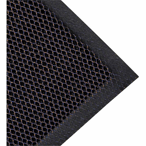 Doortex Meshmat Entrance Mat Entrance, Indoor, Home, Business, Office, Floor - 32" Length x 20" Width x 0.800" Thickness - Rectangular - Mesh - Vinyl - Metallic Blue, Orange - TAA Compliant (NREMFLYV0018)
