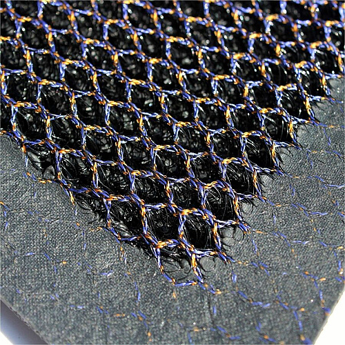 Doortex Meshmat Entrance Mat Entrance, Indoor, Home, Business, Office, Floor - 32" Length x 20" Width x 0.800" Thickness - Rectangular - Mesh - Vinyl - Metallic Blue, Orange - TAA Compliant (NREMFLYV0018)