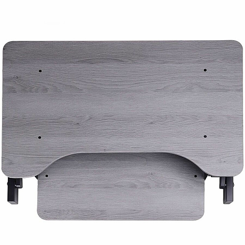 Rocelco Standing Desk Converter 30 lb Load Capacity - 16.75" Height x 32" Width x 23.60" Depth - Desk - Gray Wood Grain - For Monitor, Keyboard, Notebook - Scratch Resistant Pad, Sturdy, Handle, Ergonomic, Retractable, Keyboard Tray - 1 Each (RADRG)