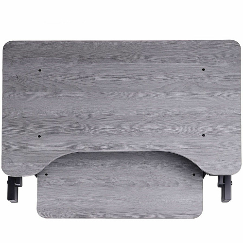 Rocelco Standing Desk Converter 30 lb Load Capacity - 16.75" Height x 32" Width x 23.60" Depth - Desk - Gray Wood Grain - For Monitor, Keyboard, Notebook - Scratch Resistant Pad, Sturdy, Handle, Ergonomic, Retractable, Keyboard Tray - 1 Each (RADRG)