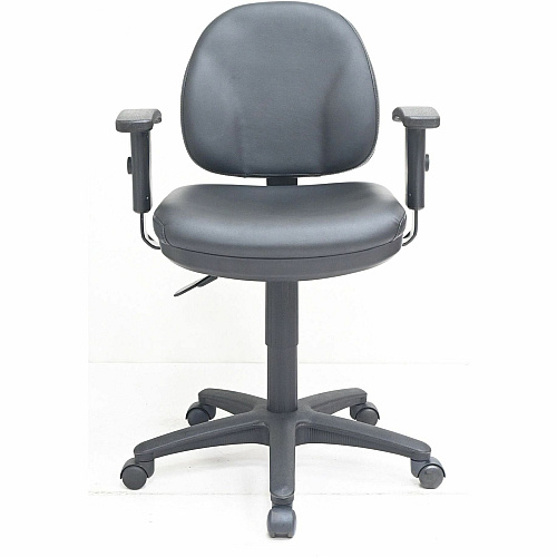 Lorell Vinyl Task Chair Vinyl Seat Material - Vinyl Back Material - 5-star Base - Black - Vinyl, Plastic - 1 Each (80014)