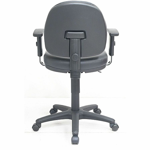 Lorell Vinyl Task Chair Vinyl Seat Material - Vinyl Back Material - 5-star Base - Black - Vinyl, Plastic - 1 Each (80014)