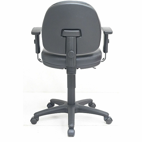 Lorell Vinyl Task Chair Vinyl Seat Material - Vinyl Back Material - 5-star Base - Black - Vinyl, Plastic - 1 Each (80014)