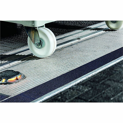DURABLE Anti-Slip Tape DURALINE GRIP+ 50 mm 16.40 yd Length x 1.97" Width x 27.6 mil Thickness - Black - Aluminum, Plastic - Abrasion Resistant, Slip Resistant - For Industrial, Ramp, Floor Marking, Outdoor, Indoor - 1 Roll (109601)