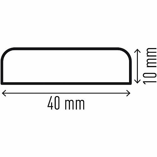 DURABLE Surface Protection Profile S10 - 5 PK Adhesive Mount for Indoor, Safety, Machinery, Storage Trolley, Shelf, Cabinet, Wall, Garage, Staircase, Basement, Warehouse, ... - Polyurethane Foam, Plastic - 5 / Pack (1107130)