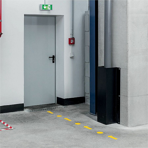 DURABLE Floor Marking Shape: Arrow - 10 PK 3.9" Width x 7.9" Depth - Arrow Shape - Abrasion Resistant, Permanent Adhesive, Slip Resistant, Easy Installation, Self-adhesive, Durable - Safety, Indoor, Driving Area, Walking Area - Plastic - Yellow - (170504)