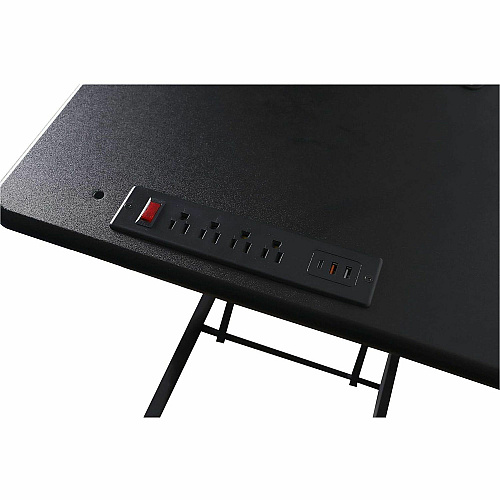 Rocelco Electric Desk Riser & Converter Up to 31" Screen Support - 40 lb Load Capacity - 21.70" Height x 37.25" Width x 20.50" Depth - Black - For Monitor, Tablet, Smartphone, Keyboard, Notebook - Electrical Outlet, Keyboard Tray, Ergonomic, Buil (REDR2B)