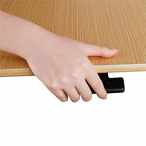 Rocelco Sit-to-Stand School Desk 20 lb Load Capacity - 41" Height x 28" Width x 20" Depth - Desk - Wood Grain - Brown - For School, Monitor, Notebook, Student, Storage, Classroom, Book, Office Supplies - Gas Spring, Sit-stand, Adjustable, Locka (RMSD28BB)