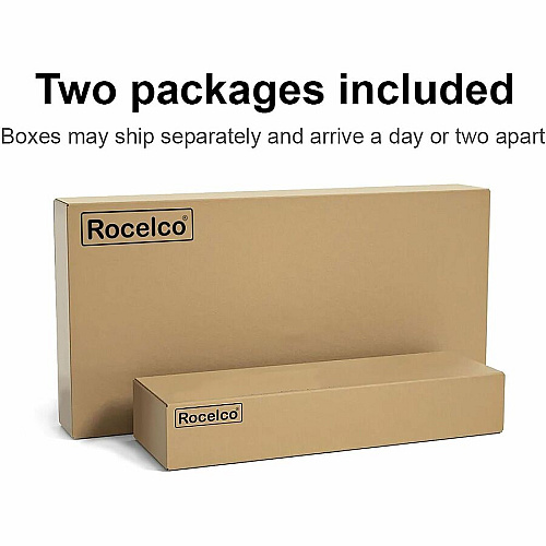 Rocelco Standing Desk Converter & Dual-Monitor Mount 40 lb Load Capacity - 20" Height x 40" Width x 23.60" Depth - Desk - Black - For Monitor, Notebook, Keyboard - Retractable, Keyboard Tray, Grommet, Cable Management, Flexible, Dual Display (RDADRB40DM2)
