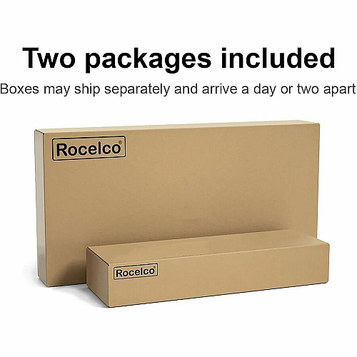 Rocelco Desk Riser & Dual-Monitor Mount Up to 27" Screen Support - 30 lb Load Capacity - 19.17" Height x 31.50" Width x 17.45" Depth - Desk - Black - For Monitor, Keyboard, Tablet, Smartphone - Dual Display, Sit-stand, Ergonomic, Keyboard Tray (RVADRBDM2)