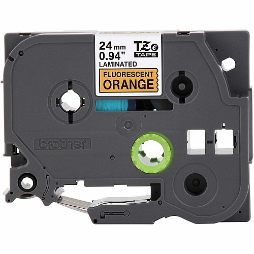 Brother P-touch TZe Laminated Label Tape x 15/16" Width - Tape - Fluorescent Orange - Water Resistant - Laminated - Customizable, Peeling Resistant, Fade Resistant, Long Lasting, Temperature Resistant, Easy to Read - 26.20 ft Roll Length - For L (TZEB51G)