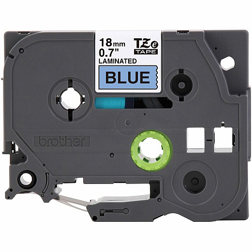 Brother P-touch TZe Laminated Label Tape x 45/64" Width - Tape - Blue - Water Resistant - Laminated - Easy to Read, Temperature Resistant, Customizable, Long Lasting, Peeling Resistant, Fade Resistant - 26.20 ft Roll Length - 1 Each (TZE541G)
